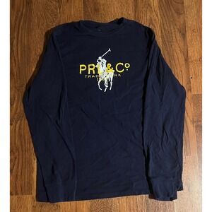 Polo Ralph Lauren Kids XL Navy Blue Big Pony PRL & Co Long Sleeve T-Shirt